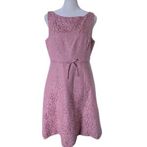 J. Crew Pink Silk Sheath Embossed Dress Size 10